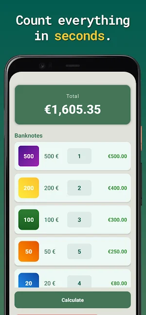 Euro Money Counter Screenshot 1