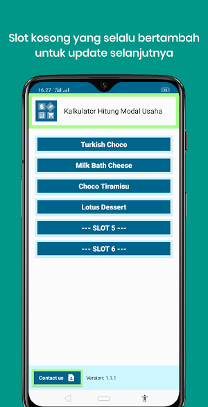 Kalkulator Hitung Modal Usaha Screenshot 1