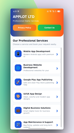 APPLOT LTD Services Screenshot 0
