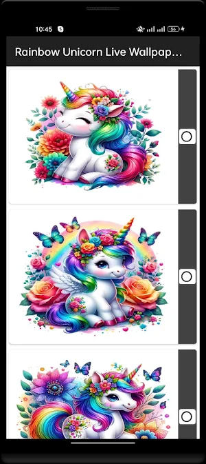 Rainbow Unicorn Live Wallpaper Screenshot 0