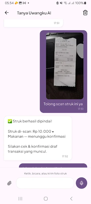 Uwangku: Catat Uang Pakai AI Screenshot 2