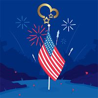 4th of July USA Greeting Card