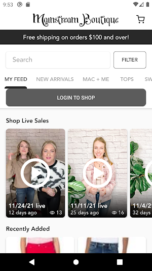 Mainstream Boutique New Lenox Screenshot 1