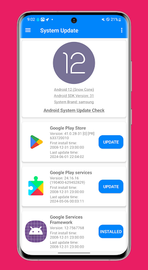 System Update Screenshot 1