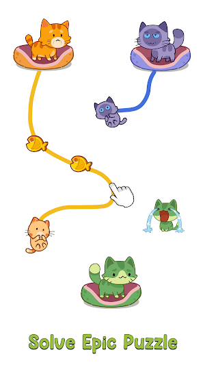 Cat Puzzle: Draw to Kitten Screenshot 1