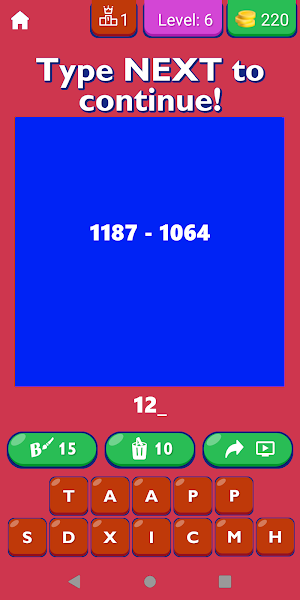Maths Subtraction Quiz Game Screenshot 2