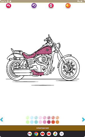 Harley Motorcycle Coloring Screenshot 2