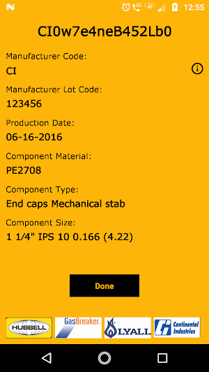 Hubbell Code Scanner Screenshot 1