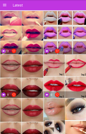 Red Lip Makeup Look Screenshot 1