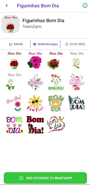 Figurinhas Bom Dia Screenshot 1
