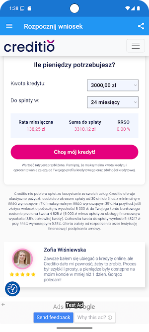 Kredyty Online Polska Screenshot 0