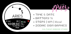 Aries Zodiac Sign Watch Face Screenshot 3