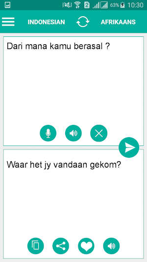 Afrikaans Indonesian Translator Screenshot 1