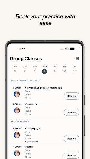 Prana Yoga Pilates Studio Screenshot 2