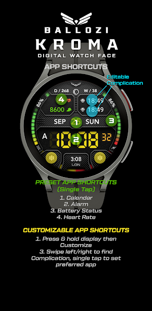 BALLOZI KROMA Watch Face Screenshot 2