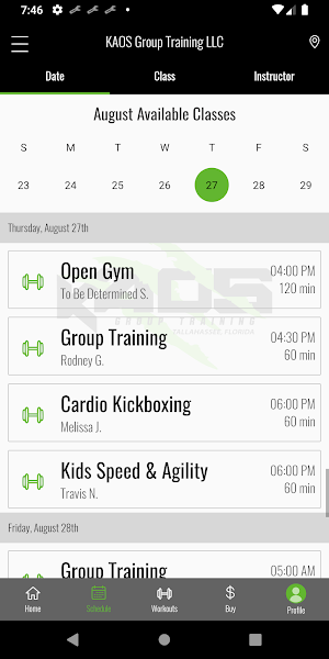 Kaos Group Training Screenshot 1