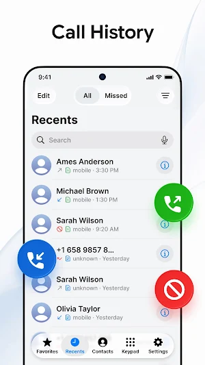 Phone Contacts - iCall Dialer Screenshot 1
