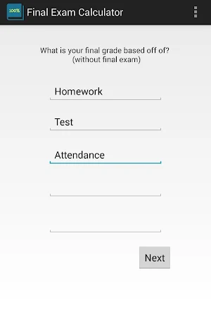 Final Exam Calculator Screenshot 0