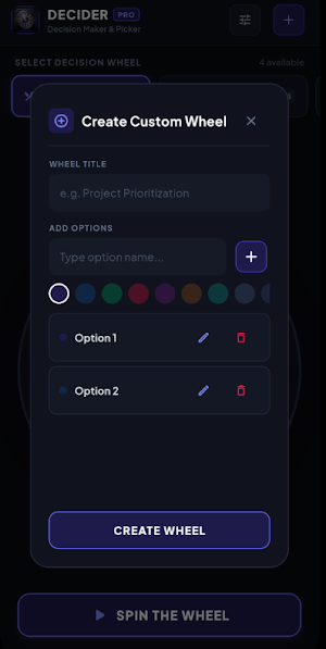 Decider: Spin Decision Wheel Screenshot 3