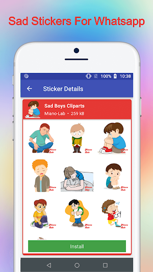 Sad Stickers For Whatsapp Screenshot 3