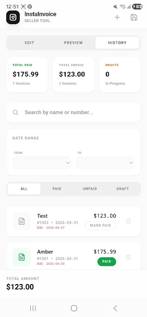 InstaInvoice Screenshot 2