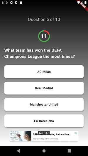 Football Soccer Trivia Quiz Screenshot 2