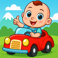Car racing & coloring toddlers
