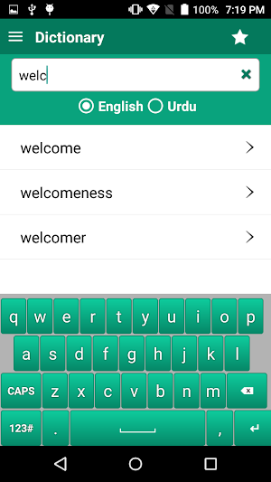 English Urdu Dictionary Offline Free + Roman Screenshot 1