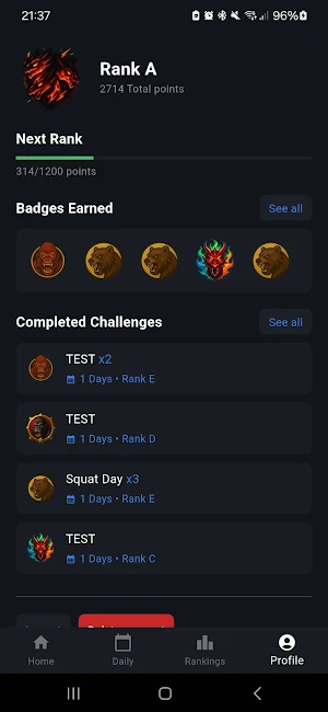 Solo Leveling Workout Screenshot 1