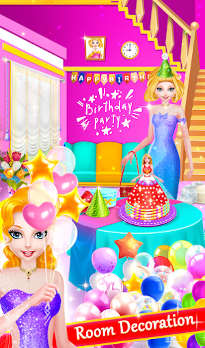 Princess Birthday Cake Party Salon Screenshot 2