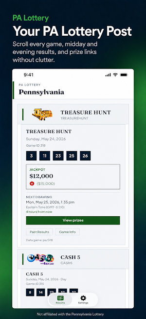 Pennsylvania Lottery Results Screenshot 0