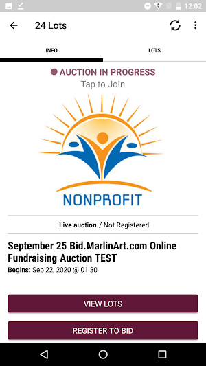 Marlin Auctions Screenshot 1