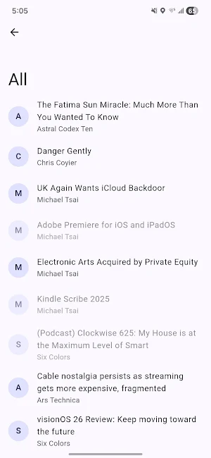 Fleuron - Read Miniflux Feeds Screenshot 1
