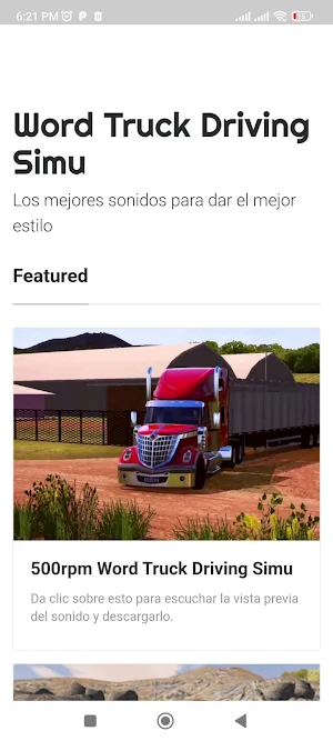 Sound World truck driving simu Screenshot 0