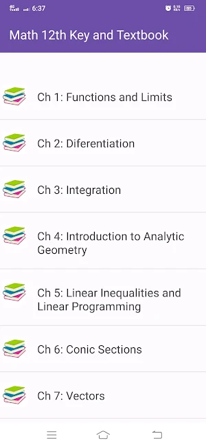 Math 12th Keybook and Textbook Screenshot 3