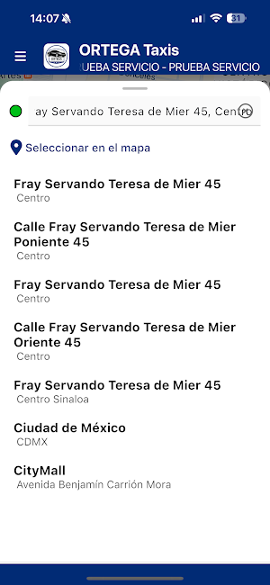 ORTEGA Taxis Screenshot 1