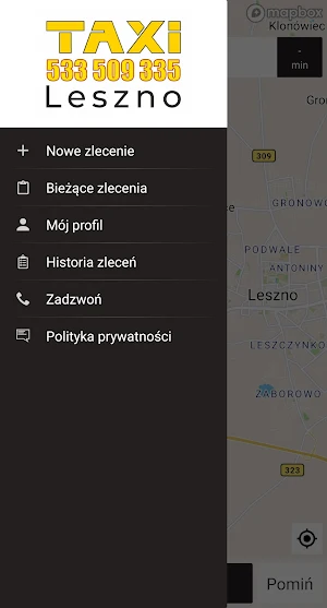 Taxi 533509335 Leszno Screenshot 2