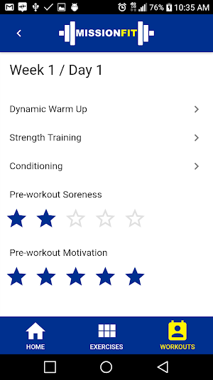 MissionFit Screenshot 1