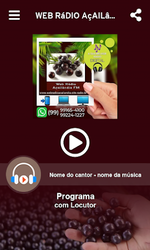Web rádio açailândia Screenshot 0