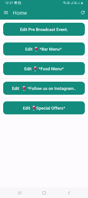 FOODMENU ADMIN Screenshot 1
