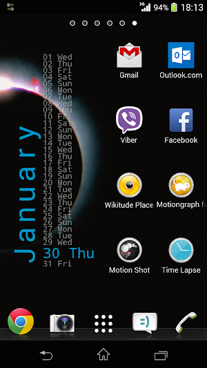 Xperia Calendar Widget Screenshot 0