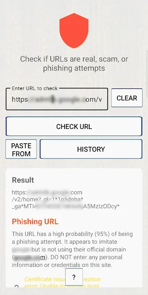 Safe Link Checker Screenshot 2