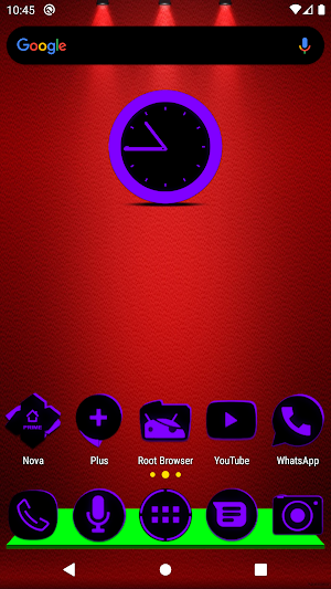 Flat Black and Purple IconPack Screenshot 0