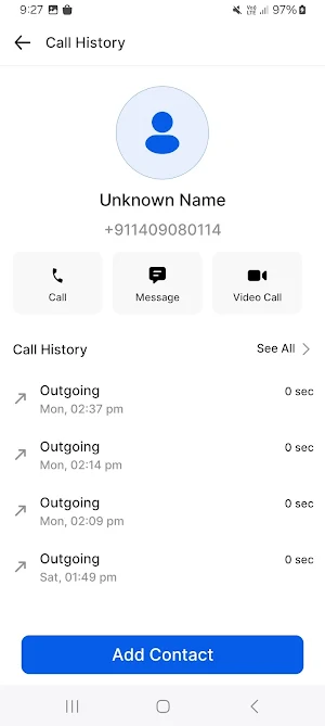 Contacts Screenshot 1