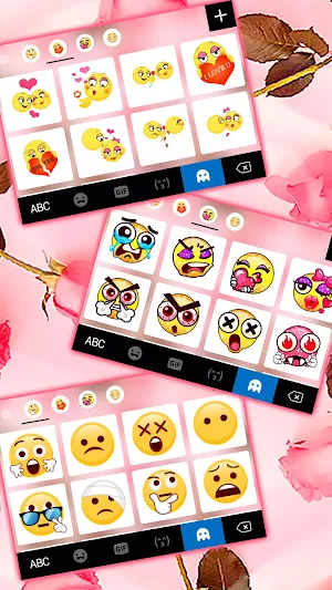 Pink Rose Romance Keyboard Background Screenshot 3