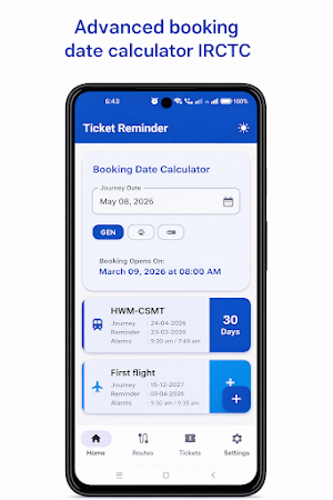 Ticket Reminder: Train & Bus Screenshot 0