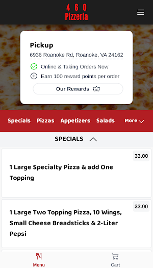 460 Pizzeria Screenshot 1