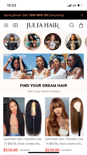 Julia Hair Screenshot 1