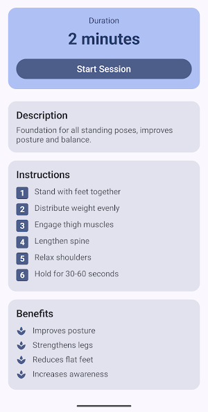 Daily Yoga Bliss Exercises Screenshot 2