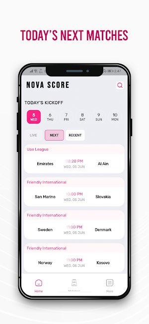 Nova Score - Live Football Screenshot 1